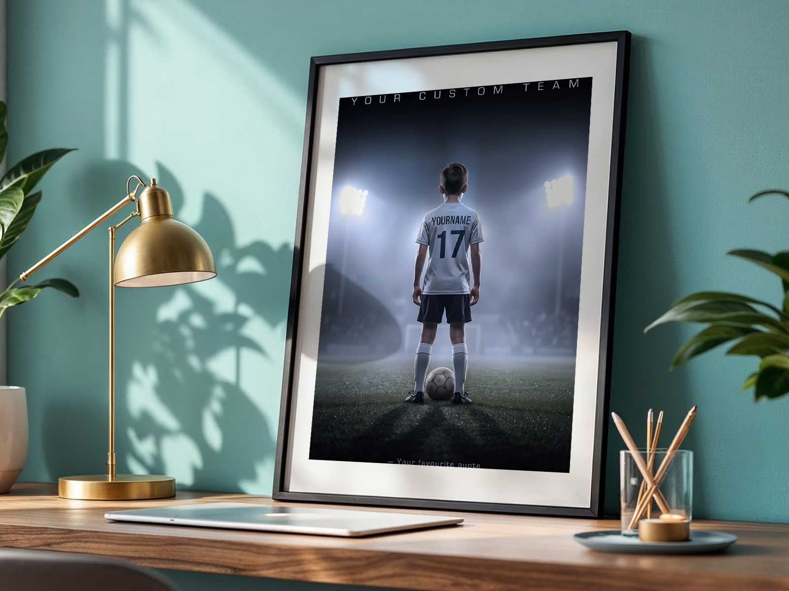 Dynamic freeze-frame of a player striking a ball, captured mid-air to represent an iconic game moment