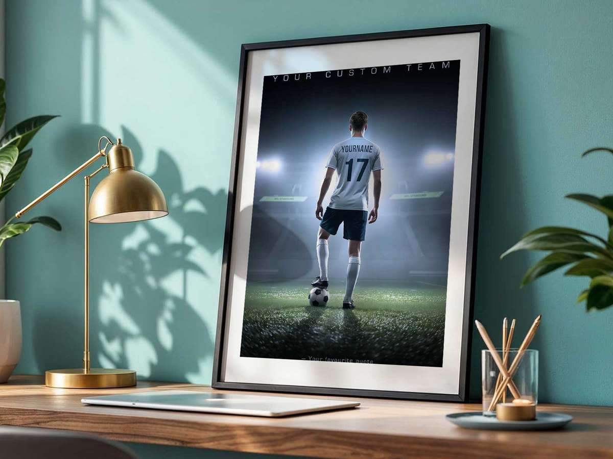 Custom photo album filled with game highlights and team memories