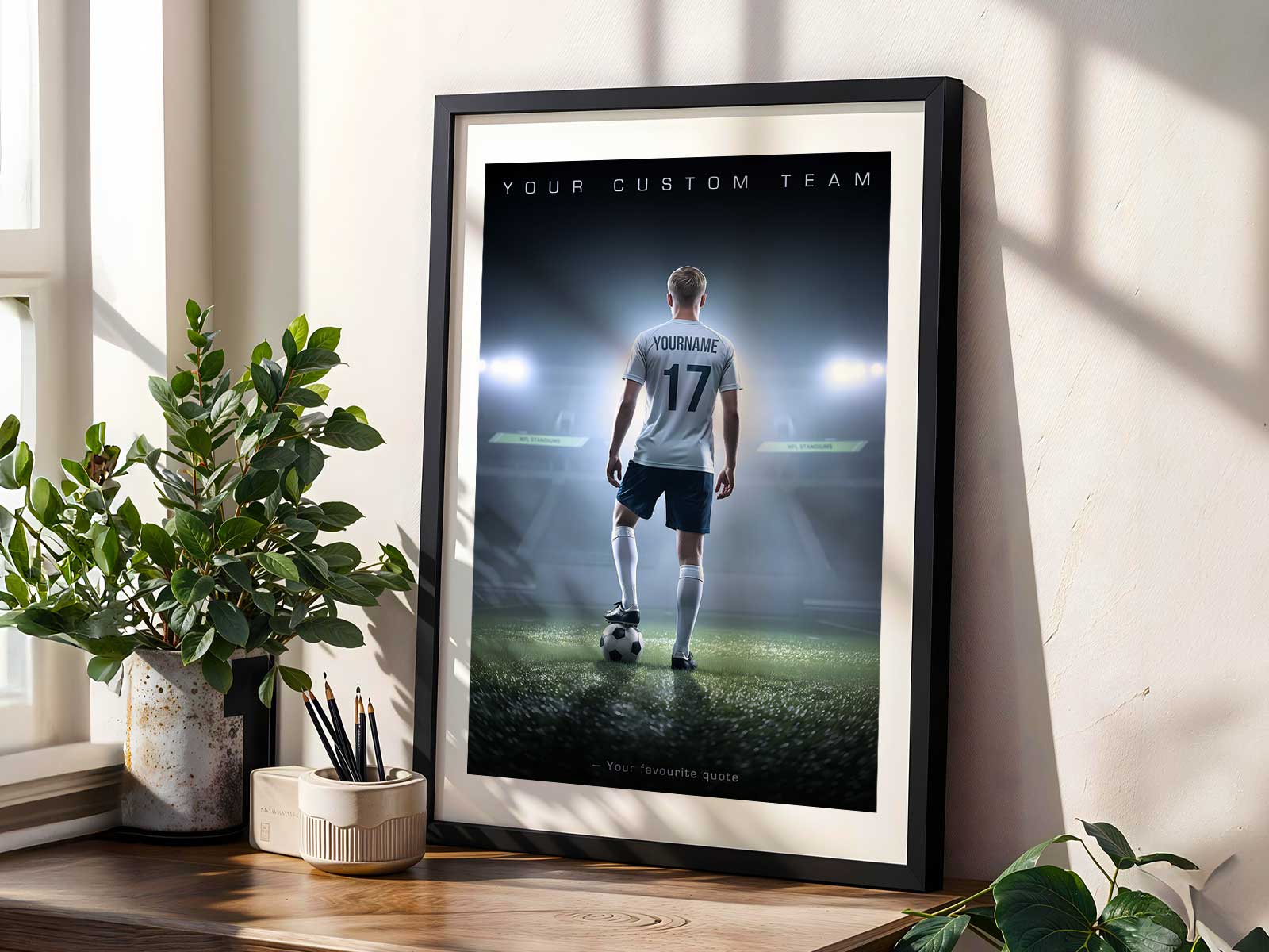 Infographic-style poster showing a season timeline with key games, training milestones, and standout player moments