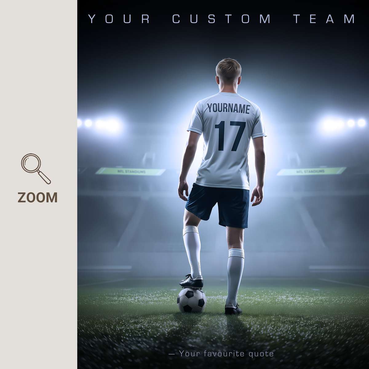 Close-up of an individual player card with custom stats and a nickname badge